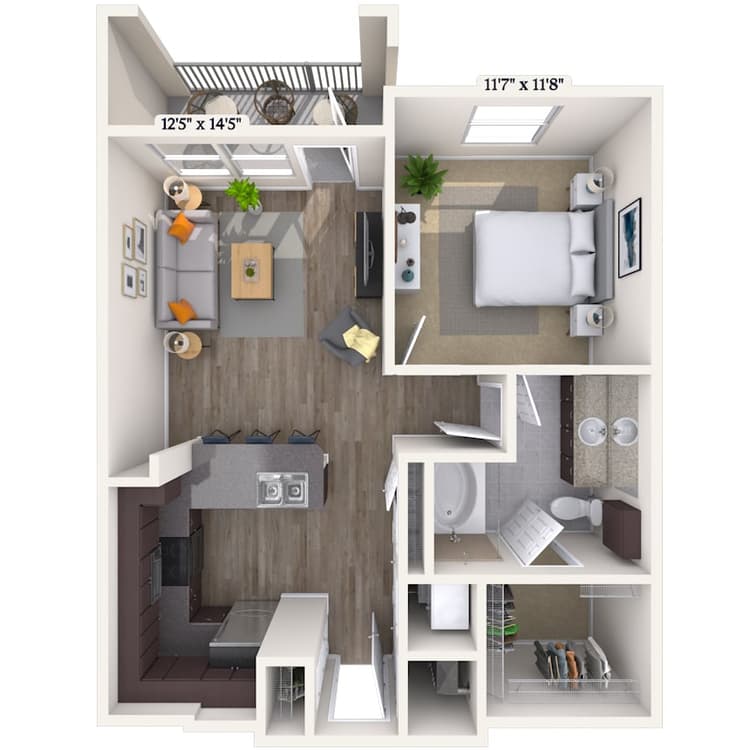 Floorplan image of unit 3310