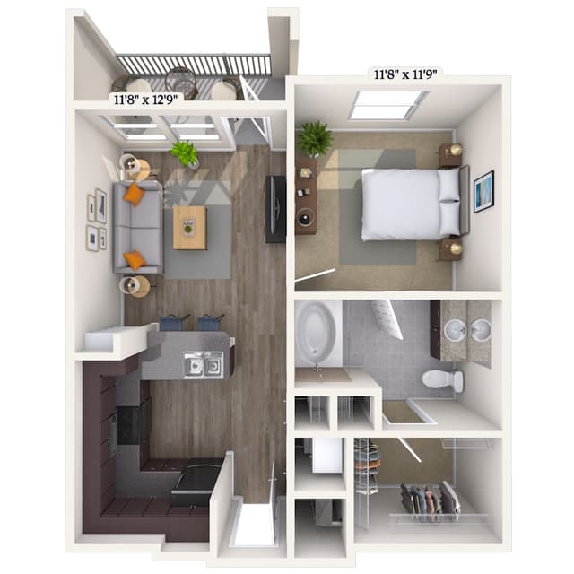 Floorplan image of unit 4309