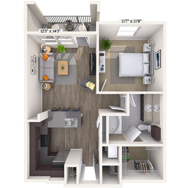 Floorplan image of unit 6111