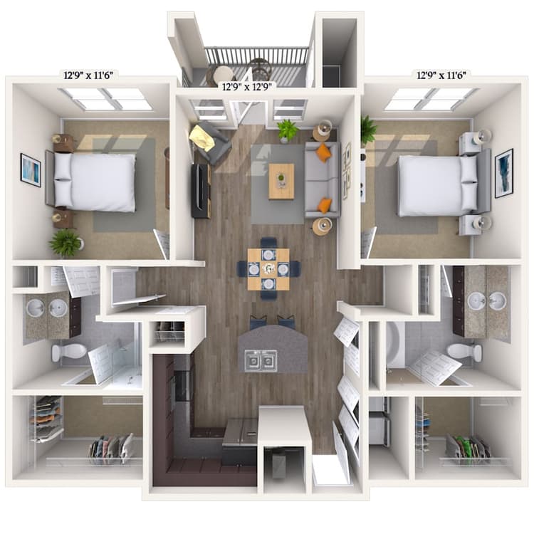 Floorplan image of unit 7111