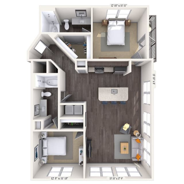 Floorplan image of unit 260
