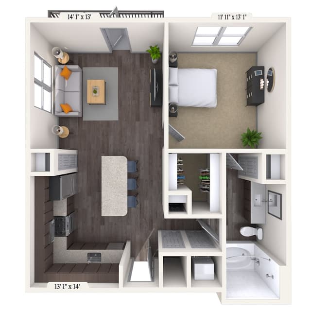 Floorplan image of unit 285