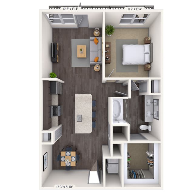 Floorplan image of unit 366
