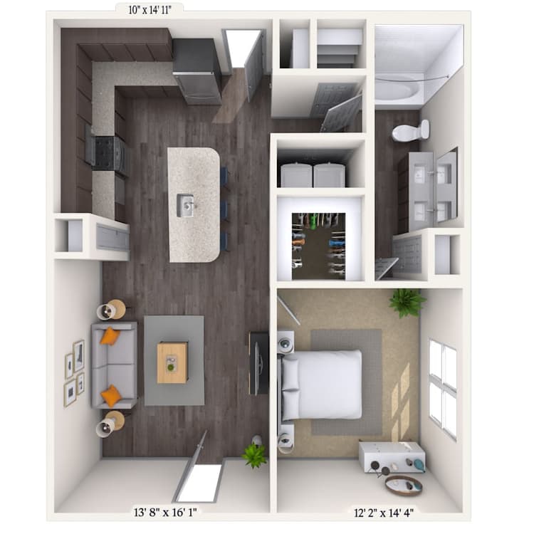 Floorplan image of unit 409