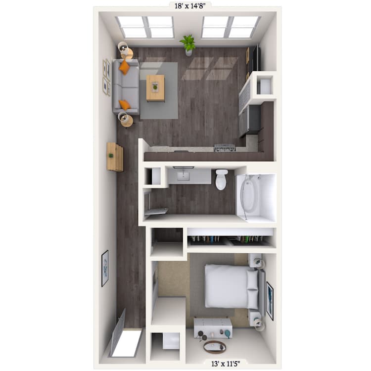 Floorplan image of unit 453