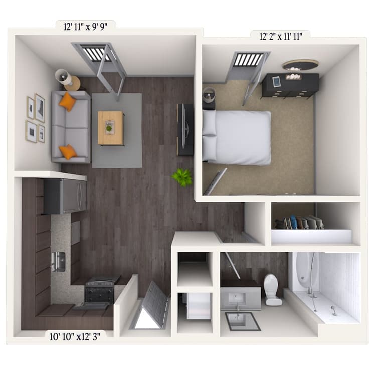 Floorplan image of unit 502