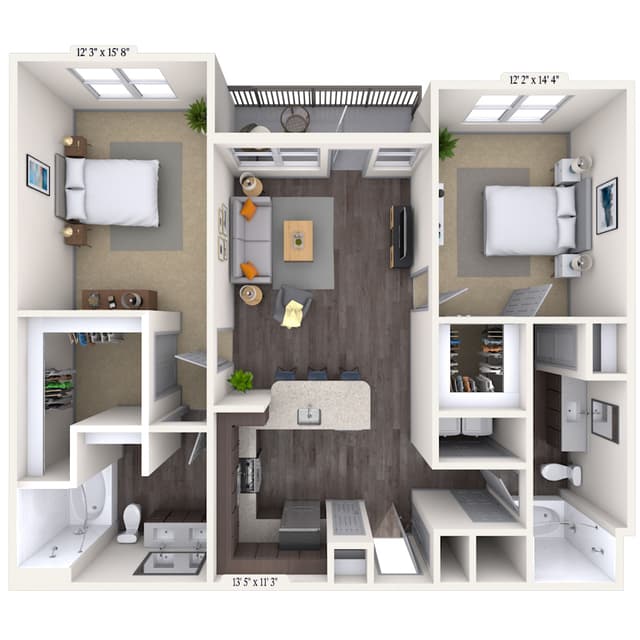 Floorplan image of unit 536