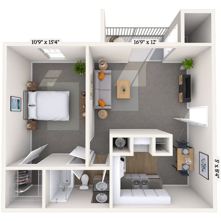 Floorplan image of unit 4343C
