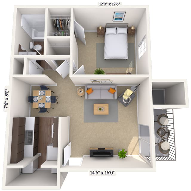 Floorplan image of unit 07198