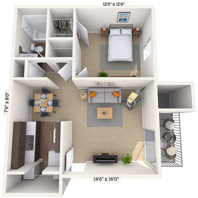 Floorplan image of unit 07202