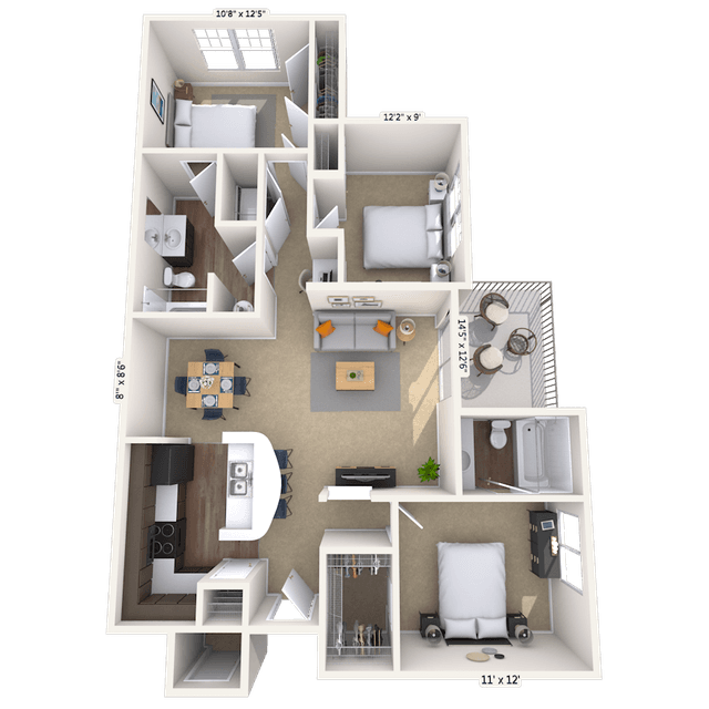 Floorplan image of unit 070714