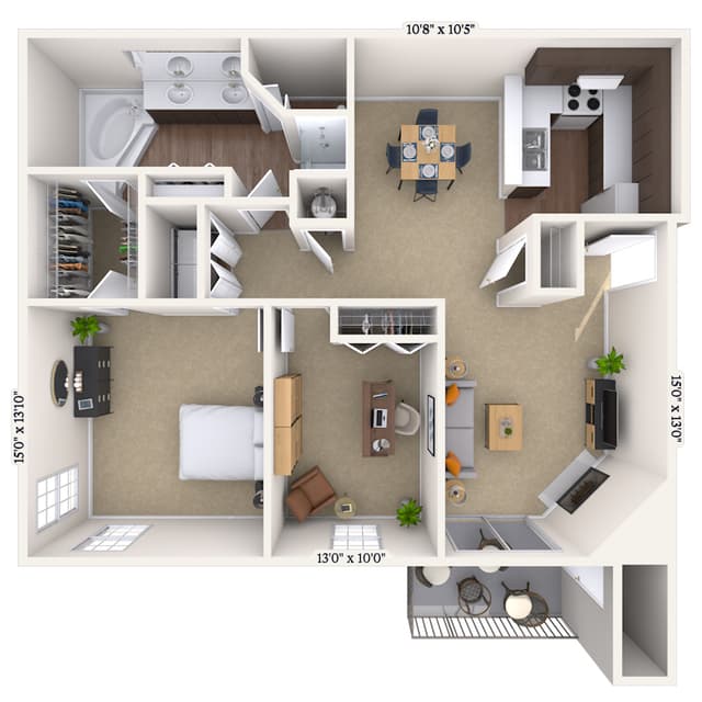 Floorplan image of unit 01015