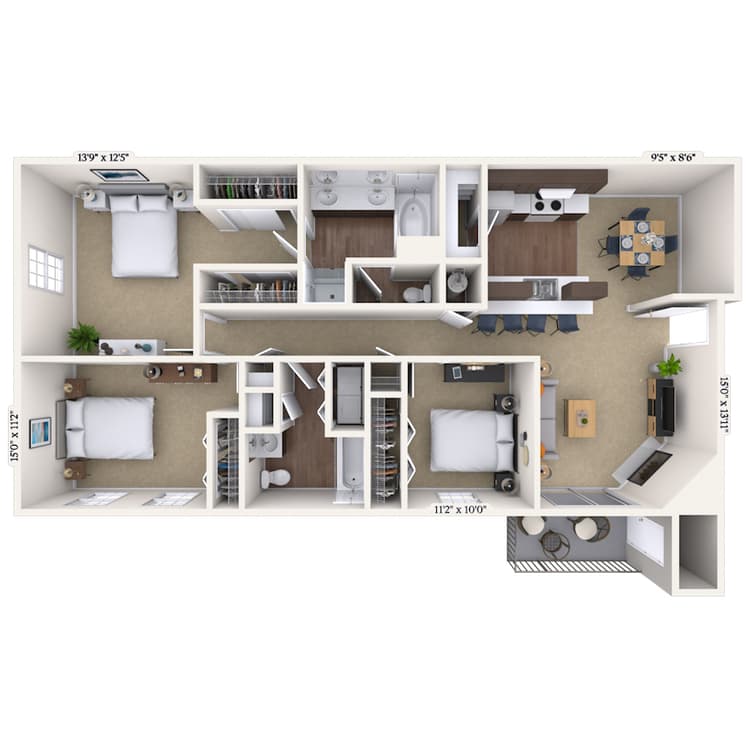 Floorplan image of unit 01099