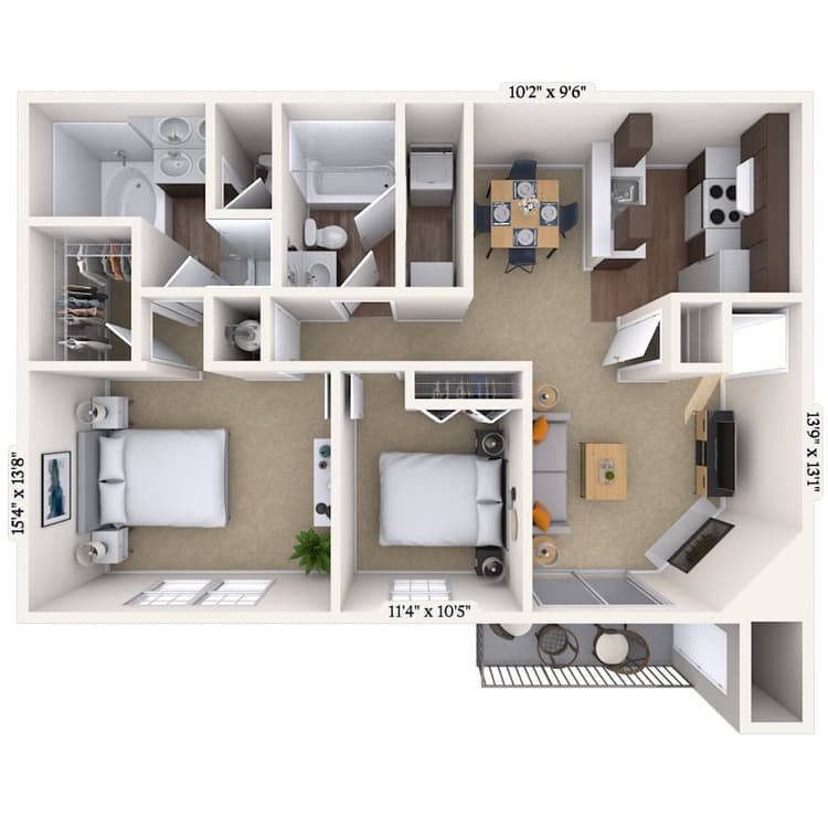 Floorplan image of unit 01135