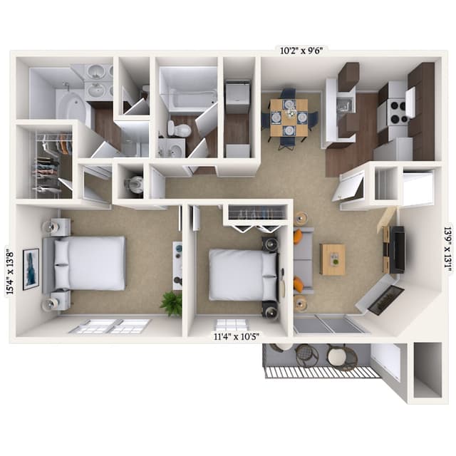 Floorplan image of unit 01138