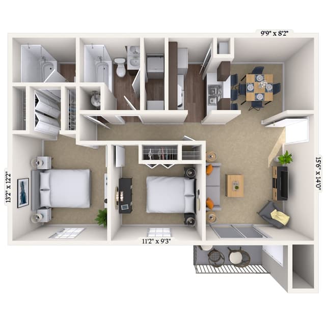 Floorplan image of unit 01169
