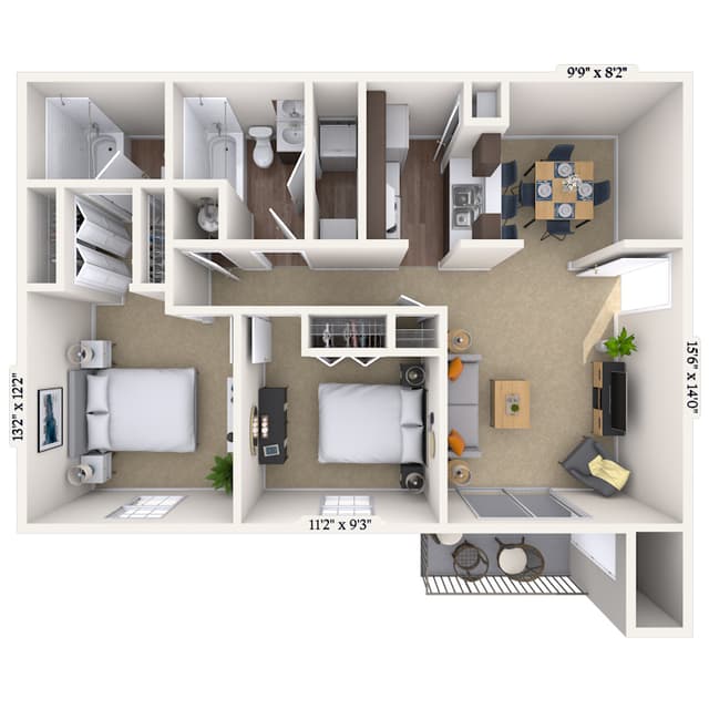 Floorplan image of unit 01173