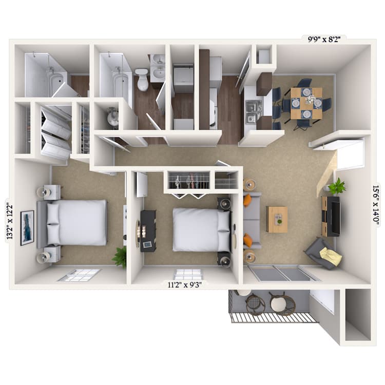 Floorplan image of unit 01173