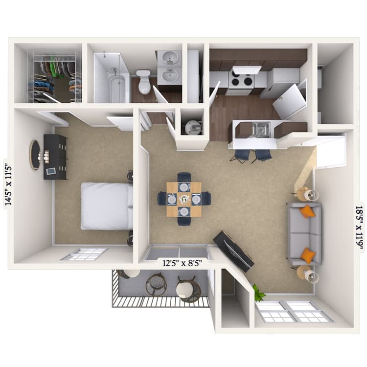Floorplan image of unit 01187