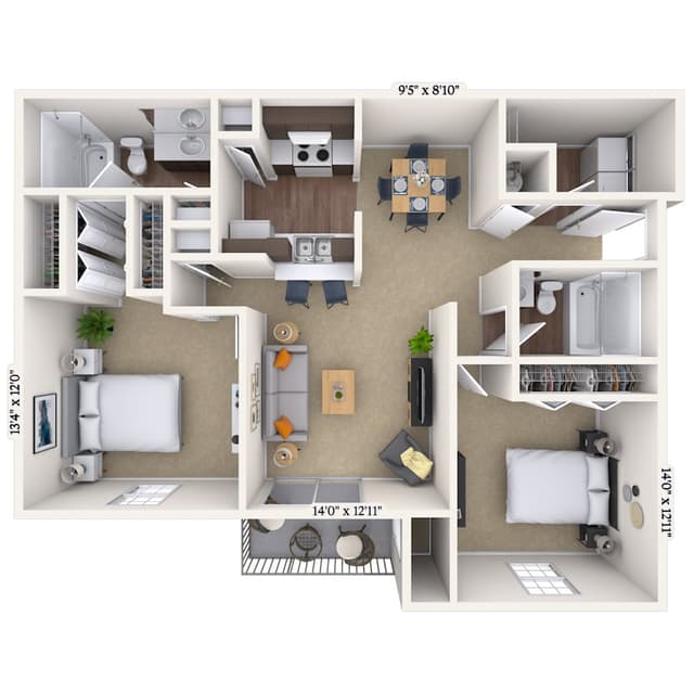 Floorplan image of unit 01206