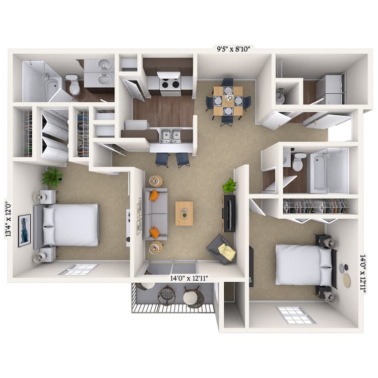 Floorplan image of unit 01206