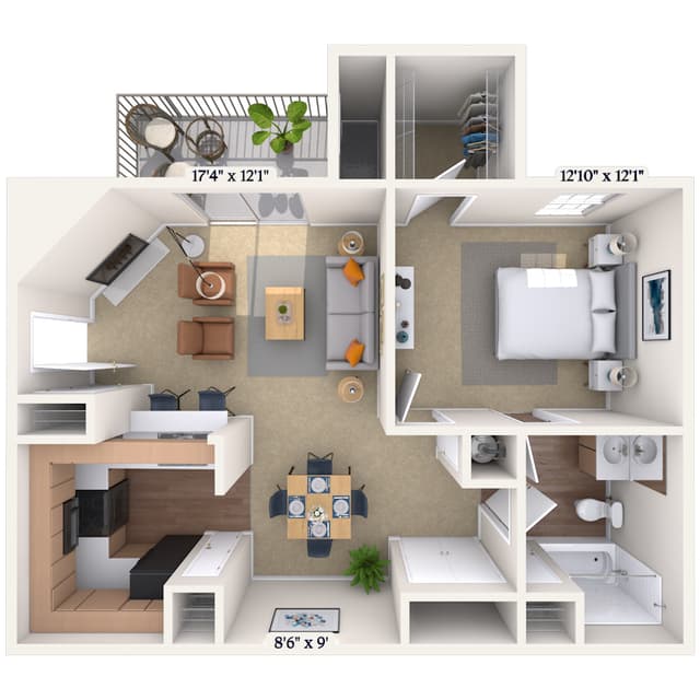 Floorplan image of unit 141402