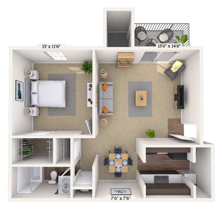 Floorplan image of unit 01176