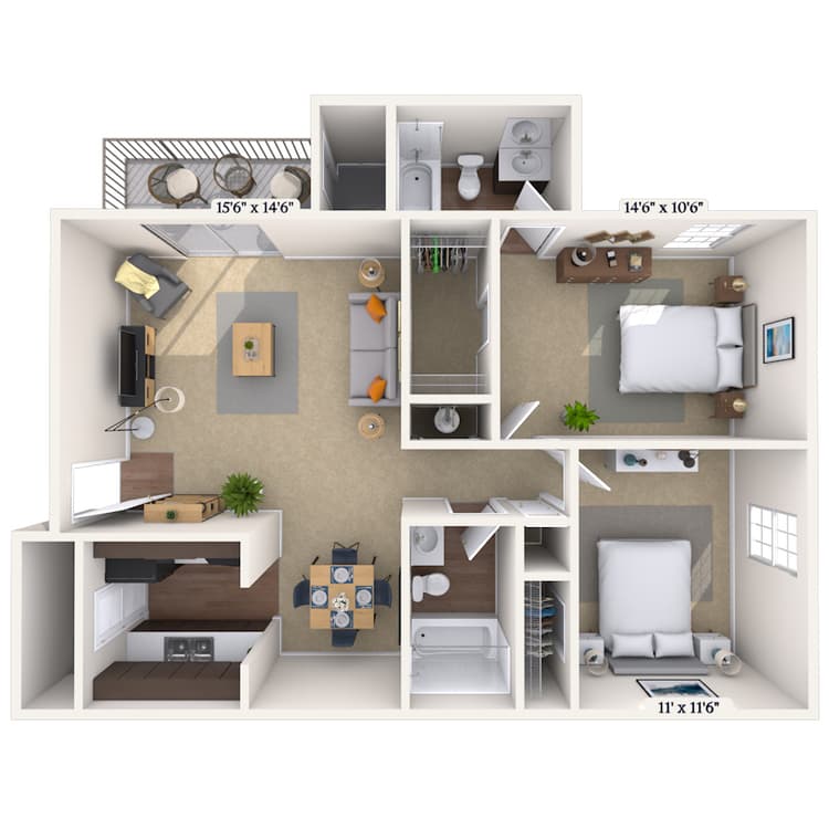Floorplan image of unit 02279