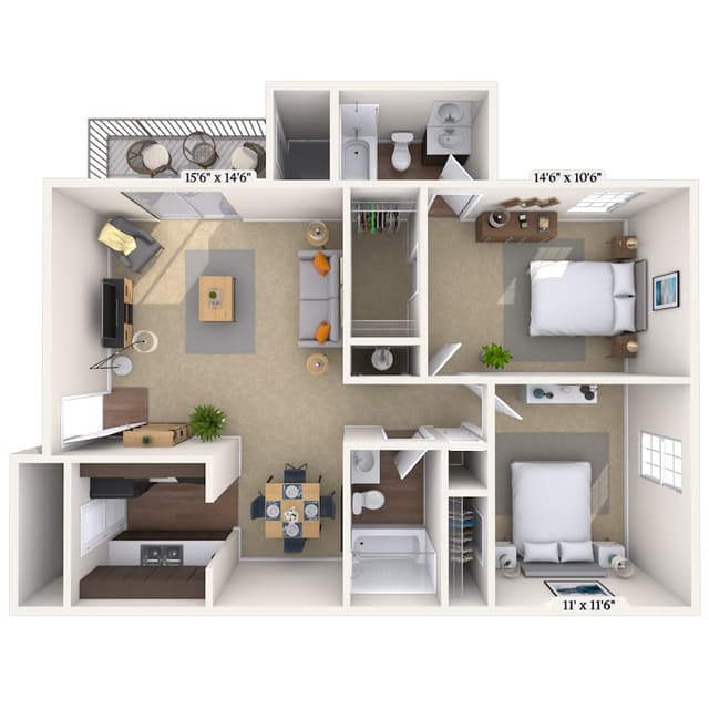 Floorplan image of unit 03324