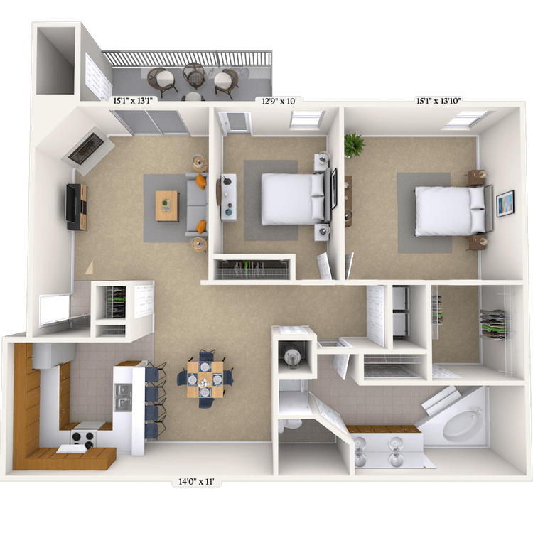 Floorplan image of unit 01100