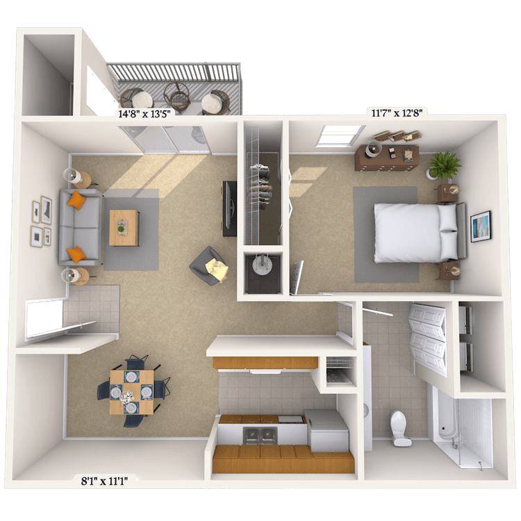 Floorplan image of unit 01128