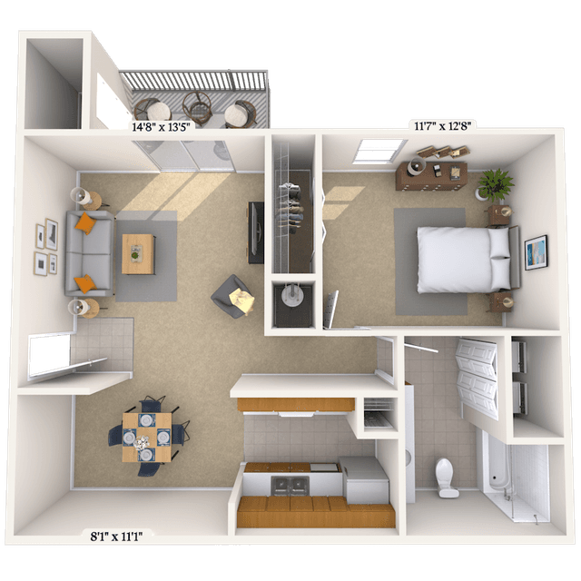 Floorplan image of unit 01135