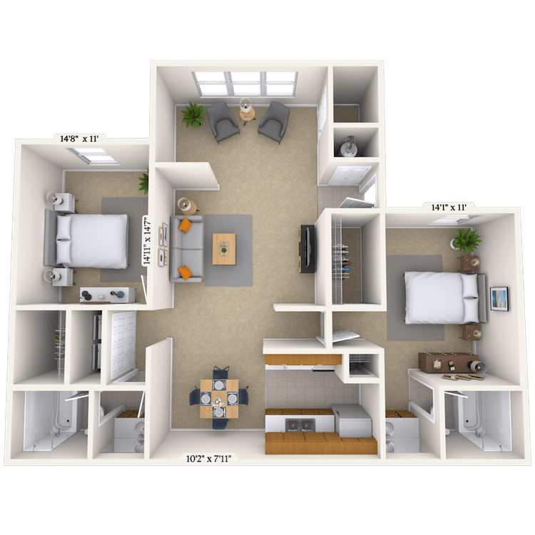 Floorplan image of unit 01182