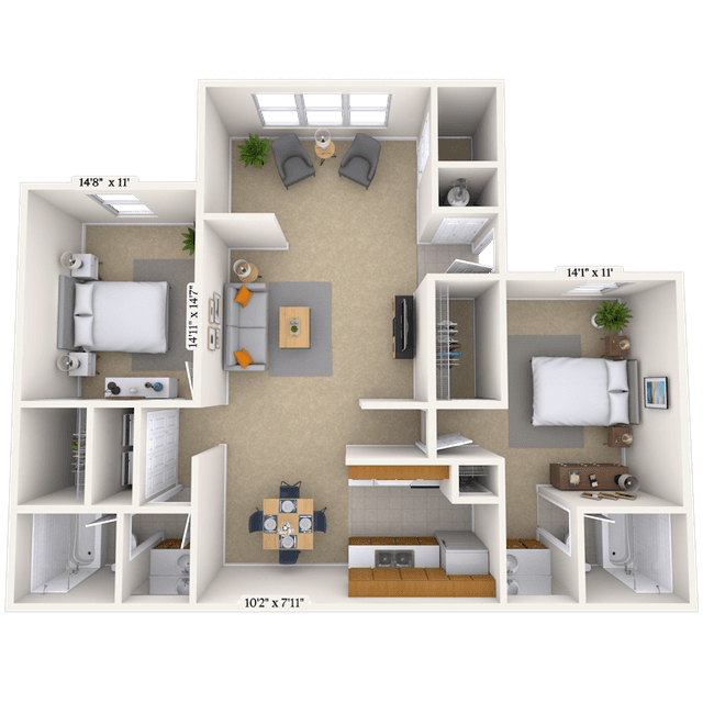 Floorplan image of unit 01183