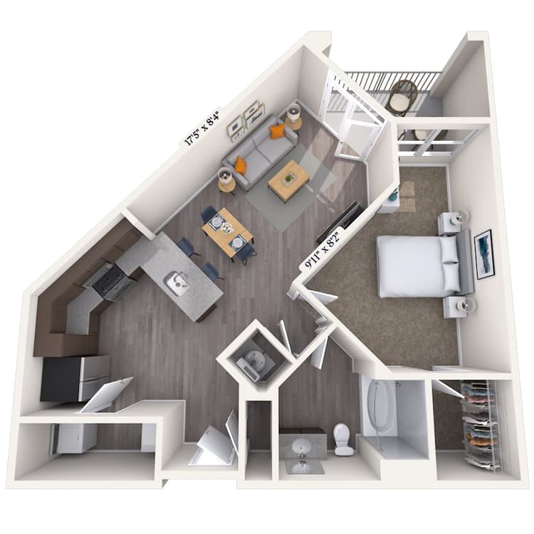 Floorplan image of unit 1118