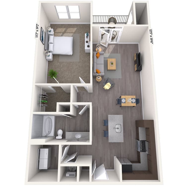 Floorplan image of unit 2103