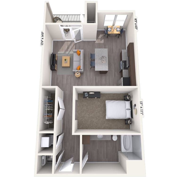 Floorplan image of unit 3106