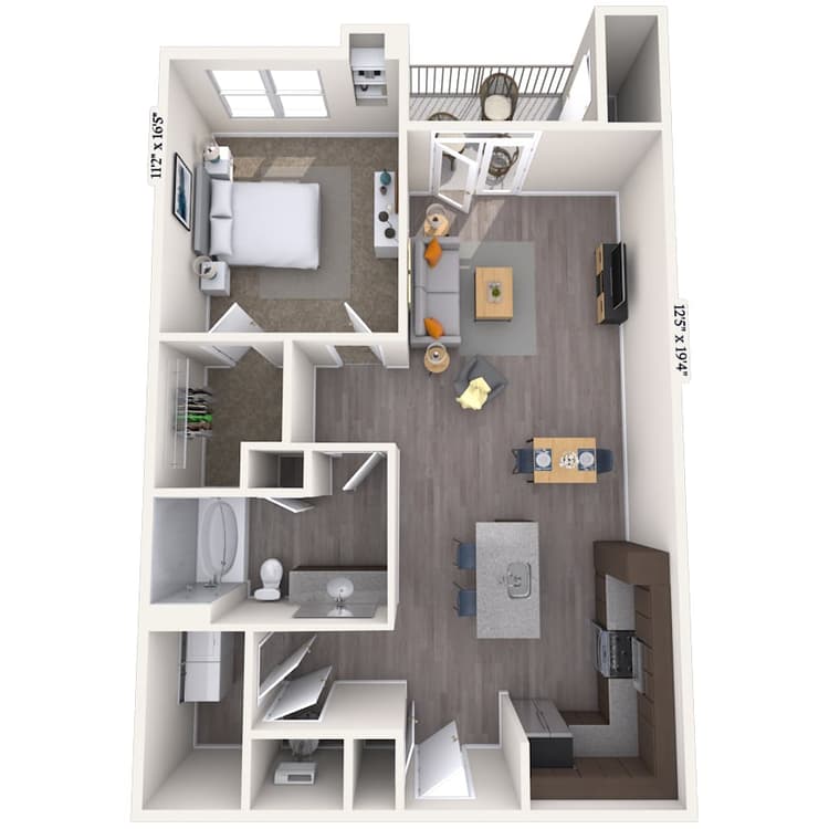 Floorplan image of unit 4303