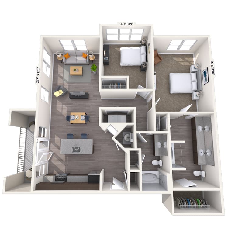 Floorplan image of unit 4310