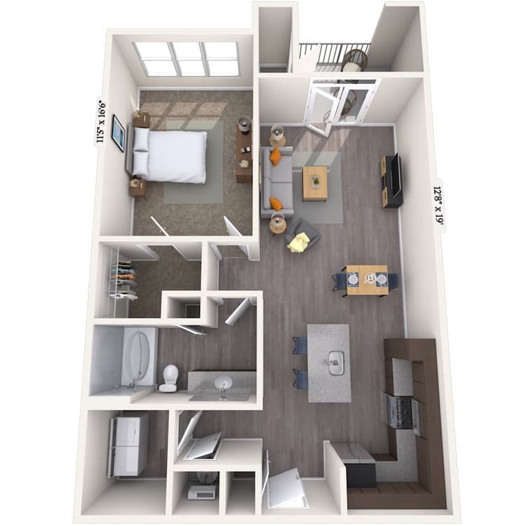 Floorplan image of unit 7222