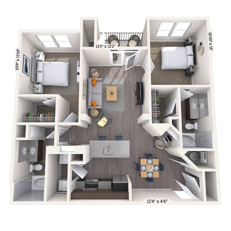 Floorplan image of unit 7321