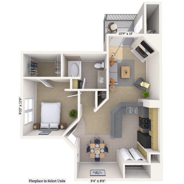 Floorplan image of unit 013043