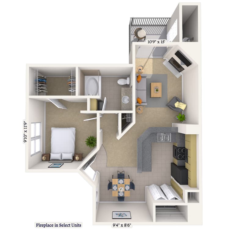 Floorplan image of unit 013043