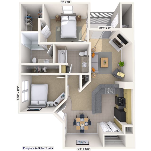Floorplan image of unit 011041
