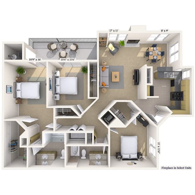 Floorplan image of unit 011032