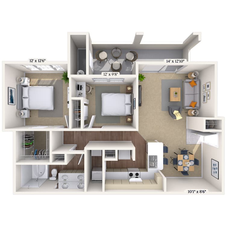 Floorplan image of unit 011020