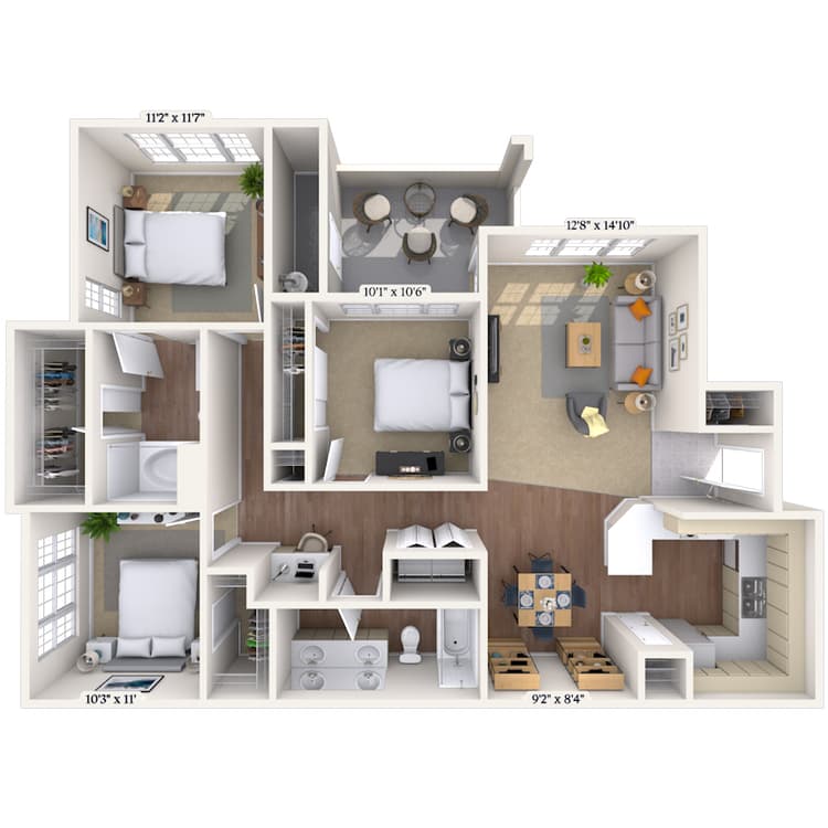 Floorplan image of unit 013044