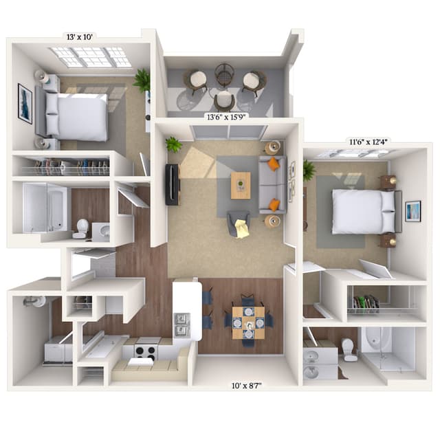 Floorplan image of unit 013051