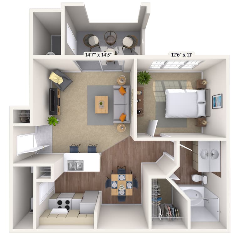 Floorplan image of unit 013074