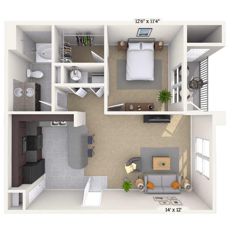 Floorplan image of unit 072047
